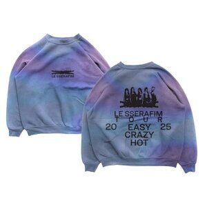 LE SSERAFIM EASY CRAZY HOT TOUR - Tie Dye Crewneck